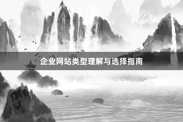 企业网站类型理解与选择指南