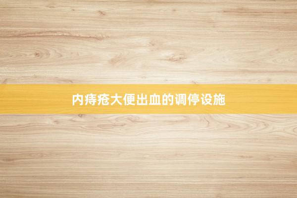 内痔疮大便出血的调停设施
